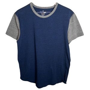 American Eagle Outfitters Active Flex Men’s Top Navy Blue and Gray